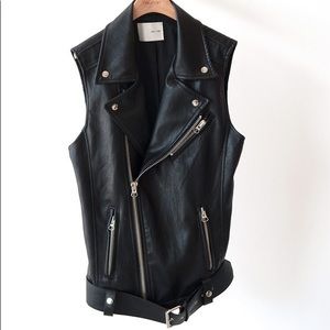 Oak + Fort vegan leather vest